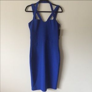 Guess Jayne cobalt blue bodycon dress.